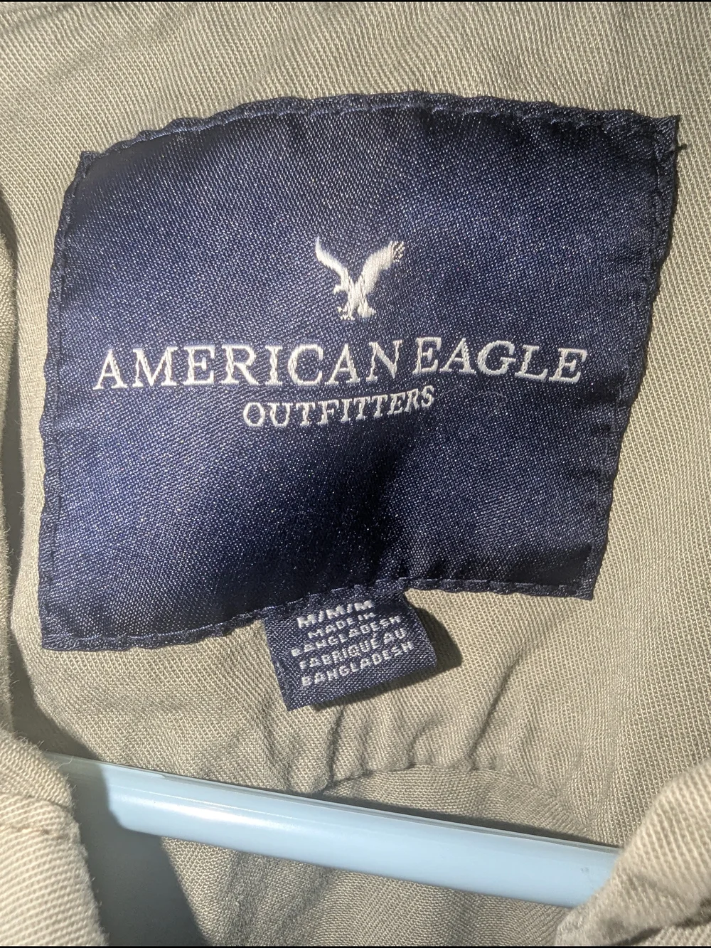 American Eagle Outfitters Hooded Military Field Jacket - Gray Green